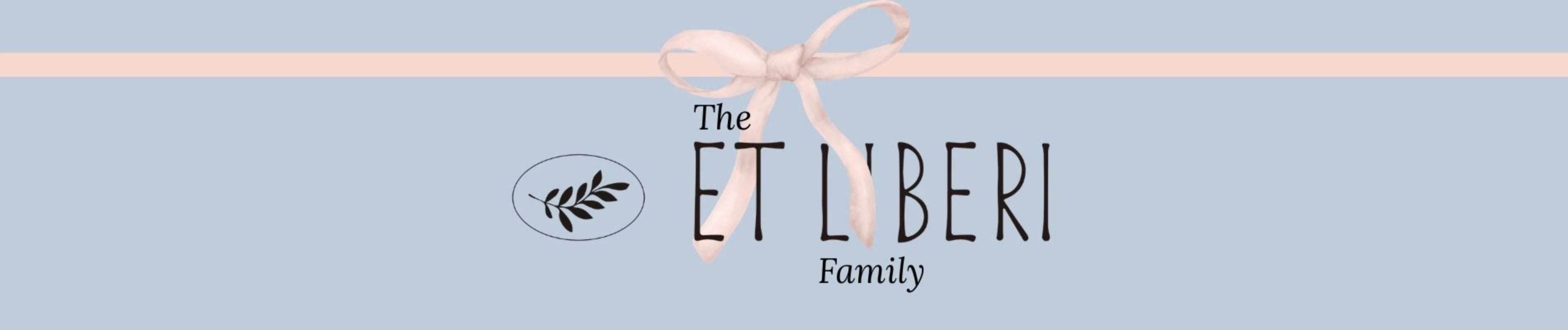 Brand logo with 'The Et Liberi Family' on a light blue background