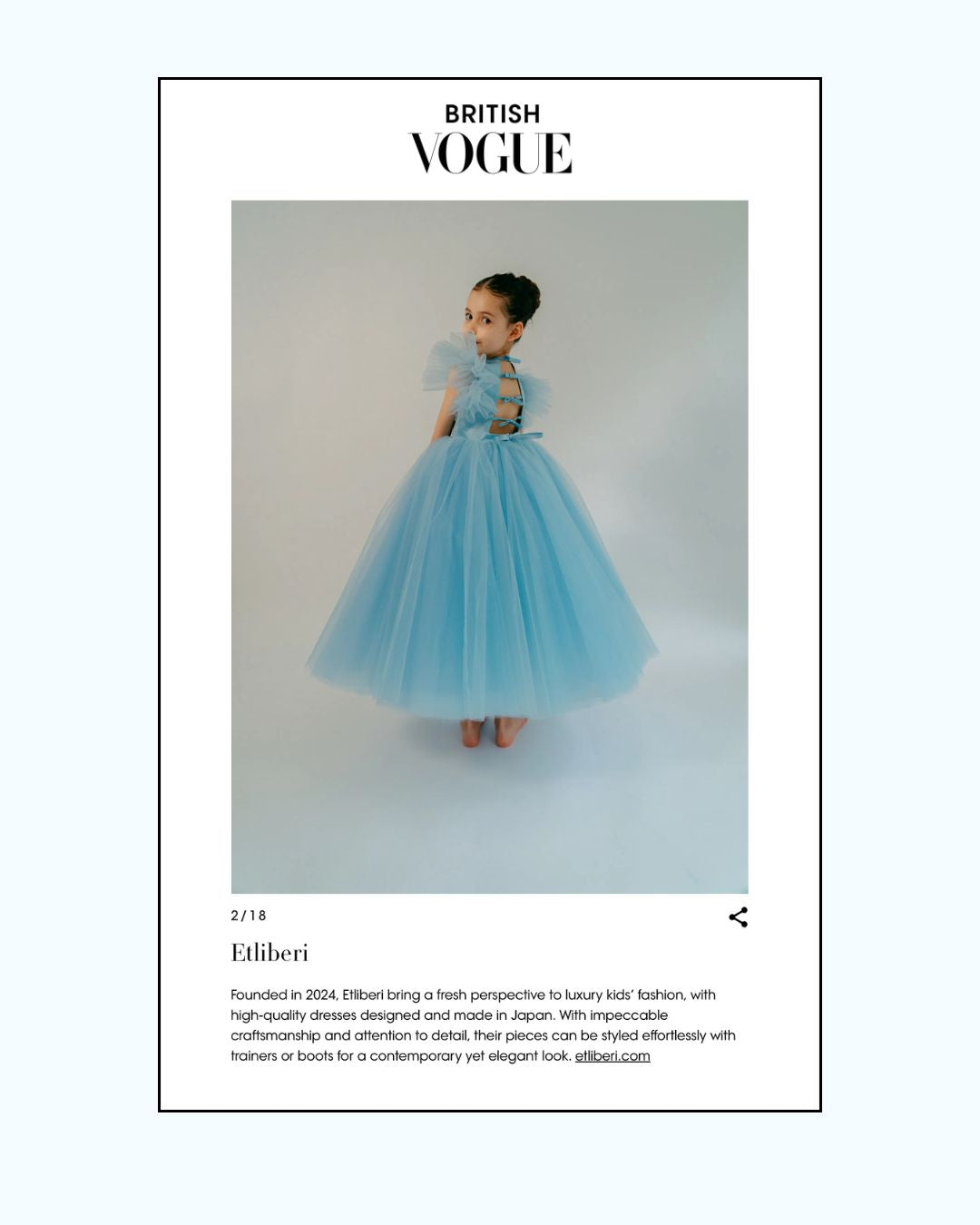 ETLIBERI Featured in the May Edition of British Vogue: A Celebration of Timeless Elegance