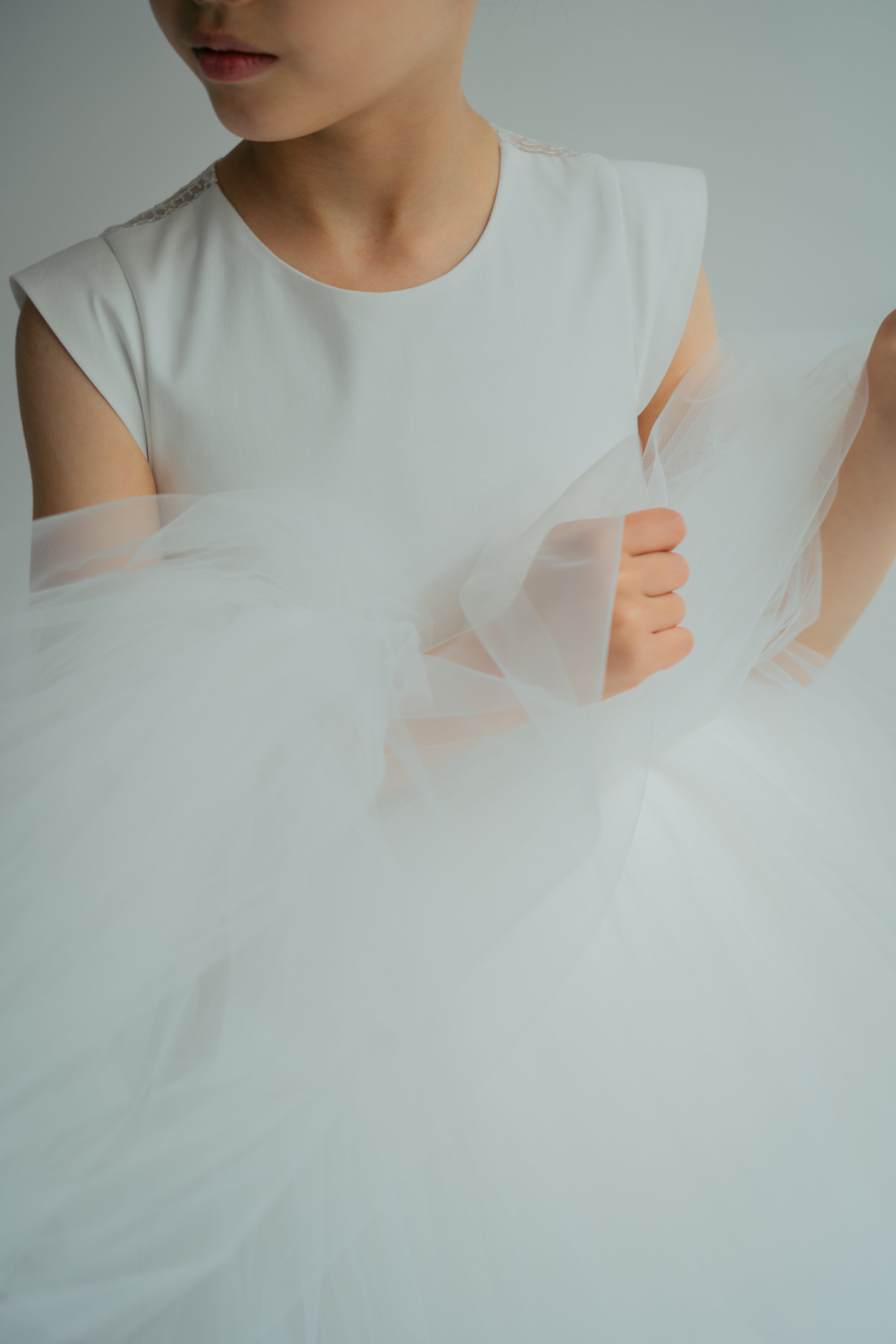 Short sleeve and tulle details juju dress