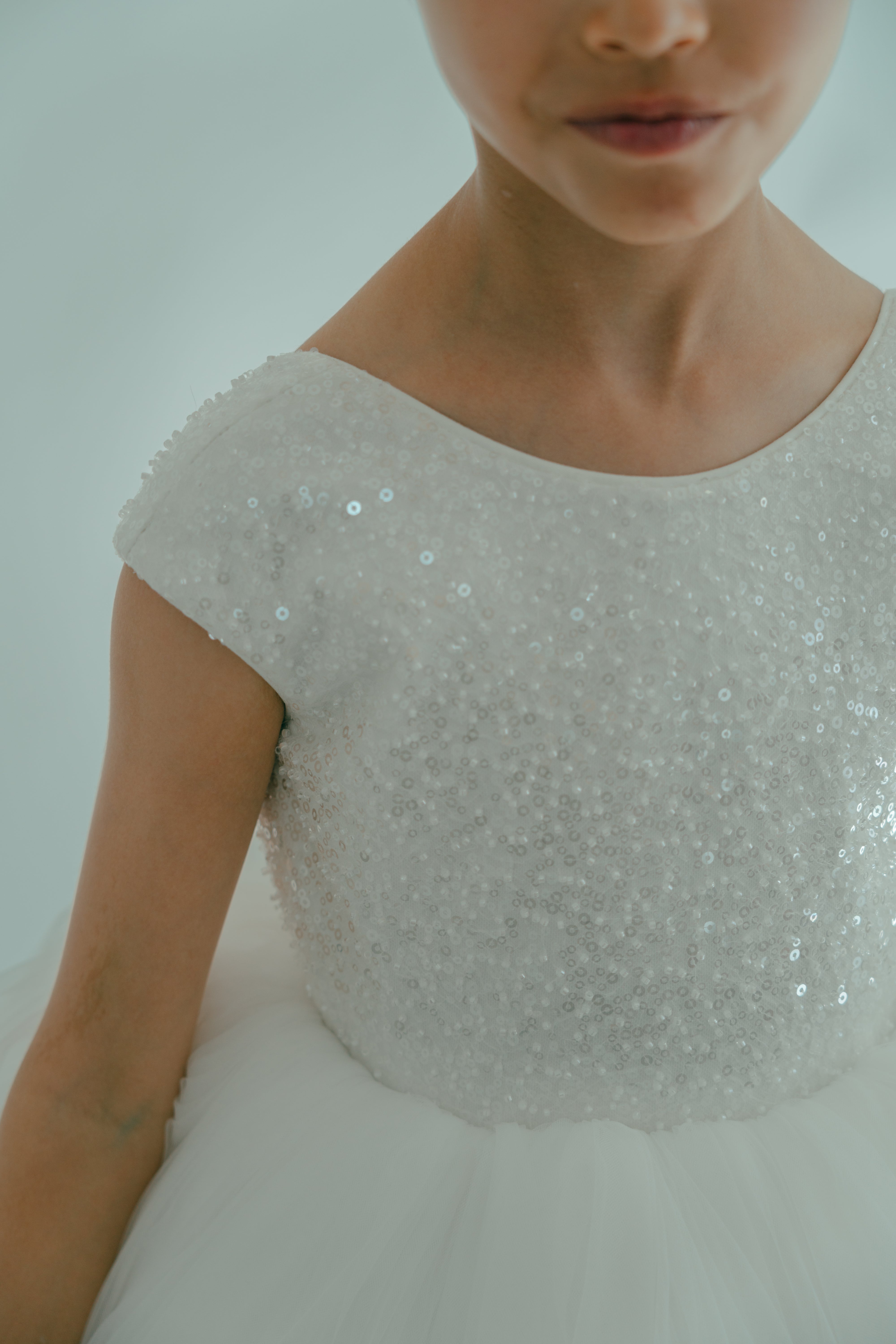 close up details natalie dress luxury white gowns for children
